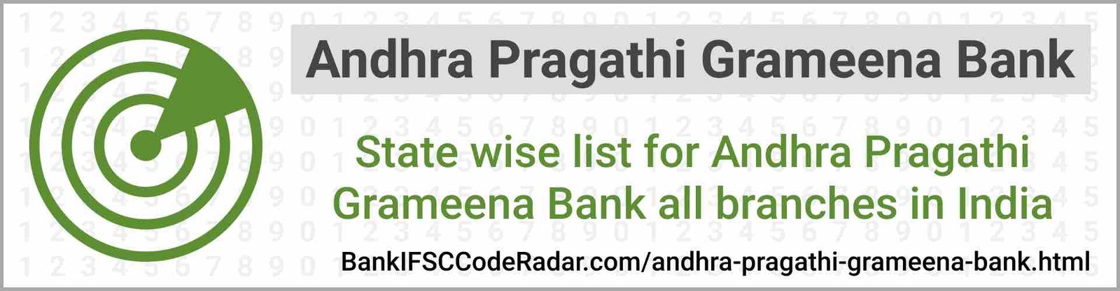 Andhra Pragathi Grameena Bank All Branches India