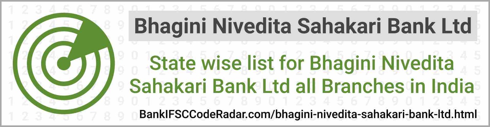 Bhagini Nivedita Sahakari Bank Ltd All Branches India