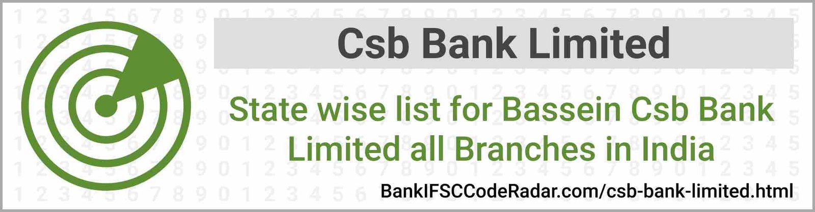 Csb Bank Limited All Branches India