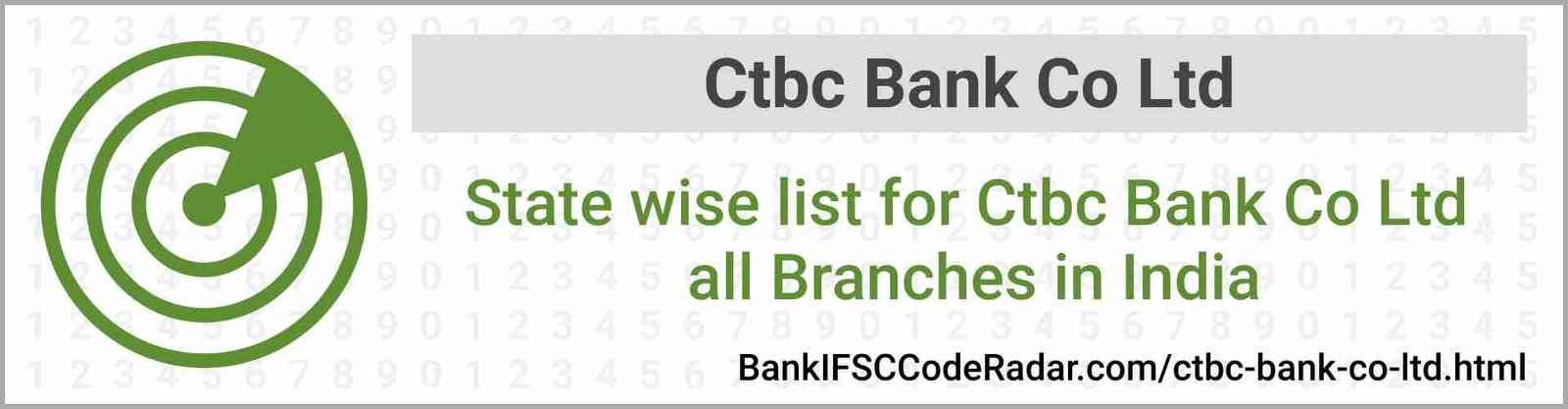 Ctbc Bank Co Ltd All Branches India