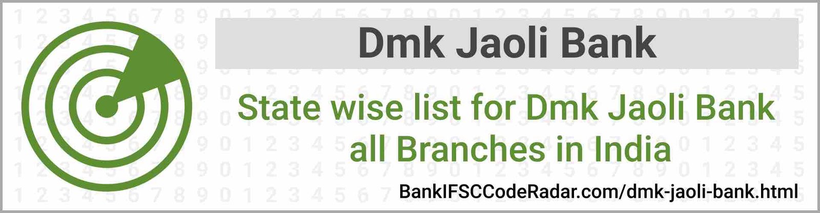 Dmk Jaoli Bank All Branches India