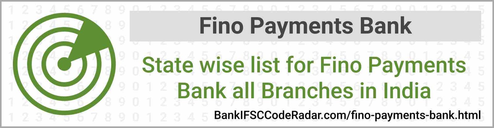 Fino Payments Bank All Branches India