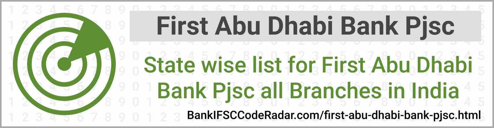 First Abu Dhabi Bank Pjsc All Branches India