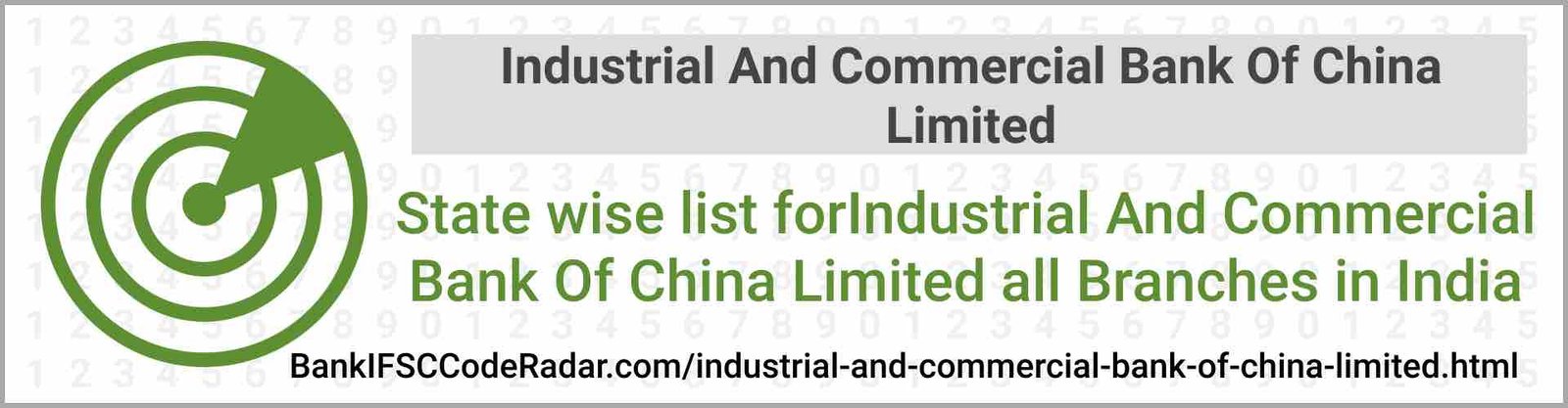 Industrial And Commercial Bank Of China Limited All Branches India