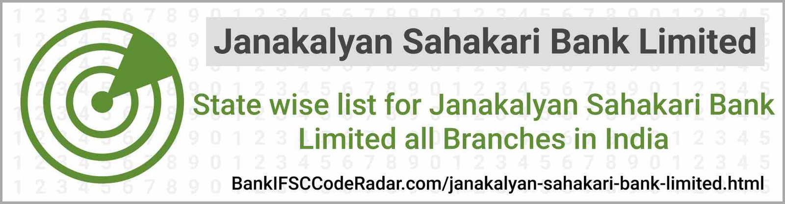 Janakalyan Sahakari Bank Limited All Branches India