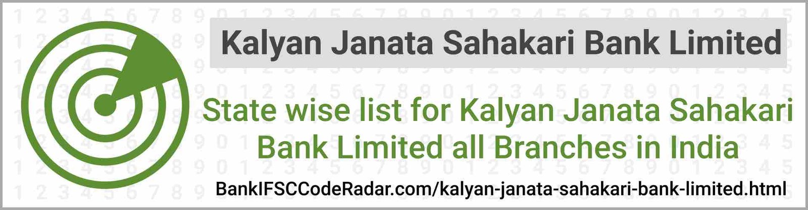 Kalyan Janata Sahakari Bank Limited All Branches India