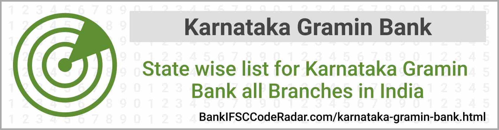 Karnataka Gramin Bank All Branches India