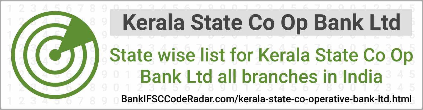 Kerala State Co Operative Bank Ltd All Branches India