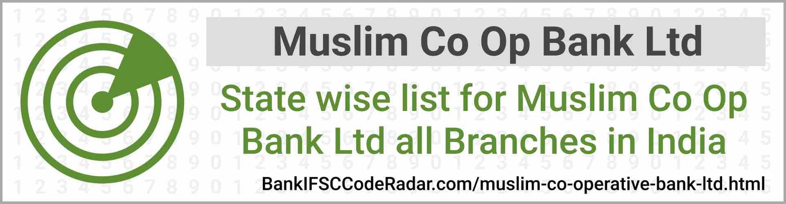Muslim Co Operative Bank Ltd All Branches India
