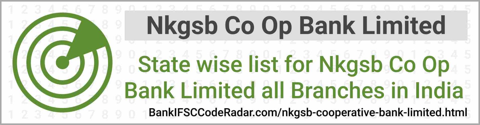 Nkgsb Cooperative Bank Limited All Branches India