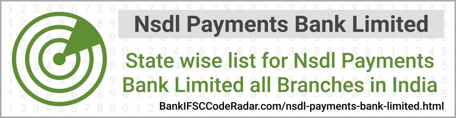 Nsdl Payments Bank Limited All Branches India