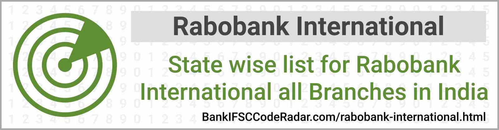 Rabobank International All Branches India