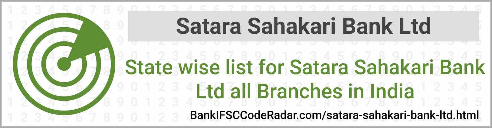 Satara Sahakari Bank Ltd All Branches India