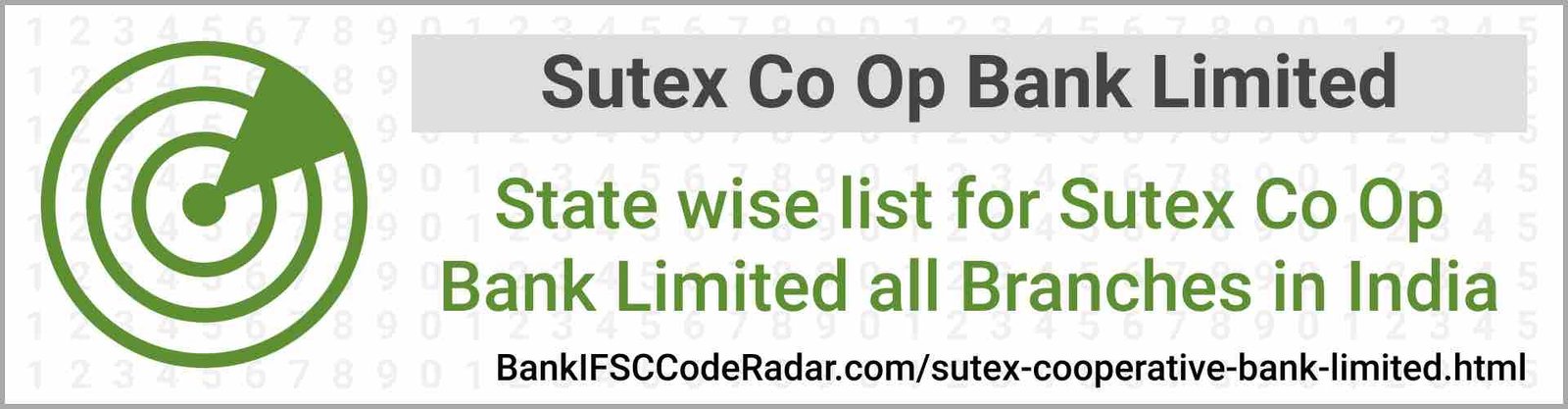 Sutex Cooperative Bank Limited All Branches India