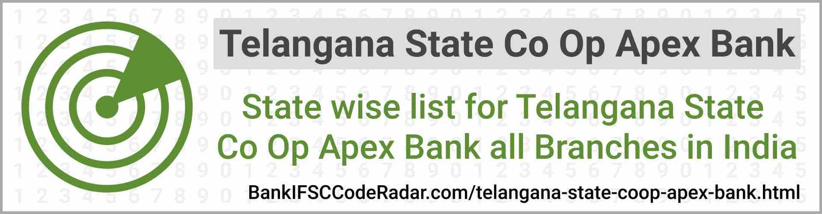 Telangana State Coop Apex Bank All Branches Addresses Phone Ifsc Code Micr Code Bankifsccoderadar Com