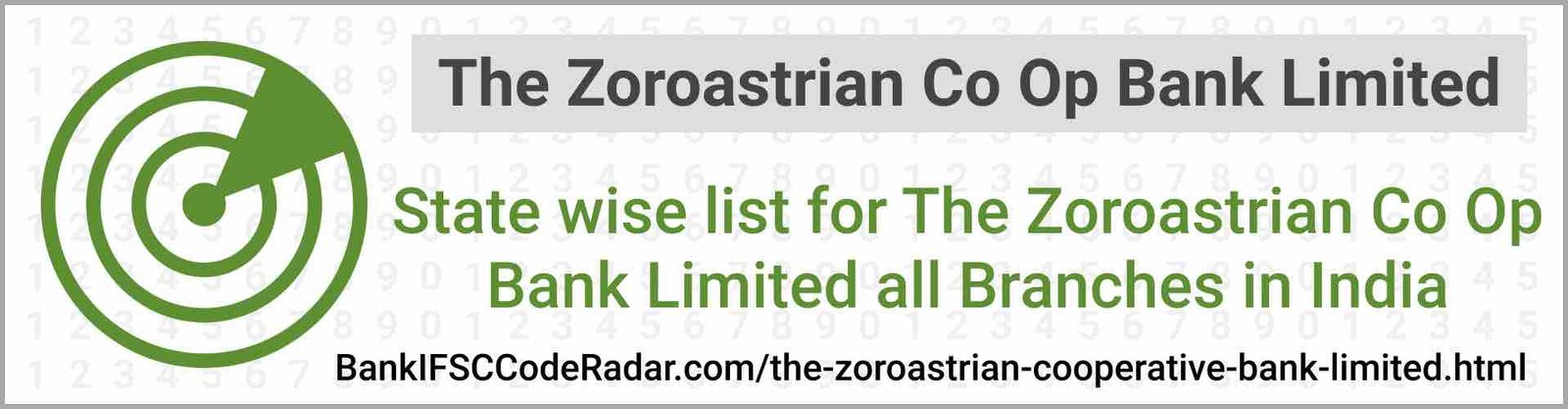 The Zoroastrian Cooperative Bank Limited All Branches India