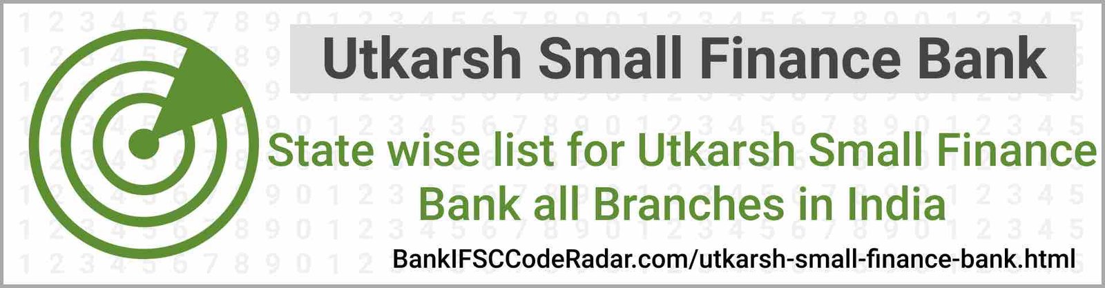 Utkarsh Small Finance Bank All Branches India